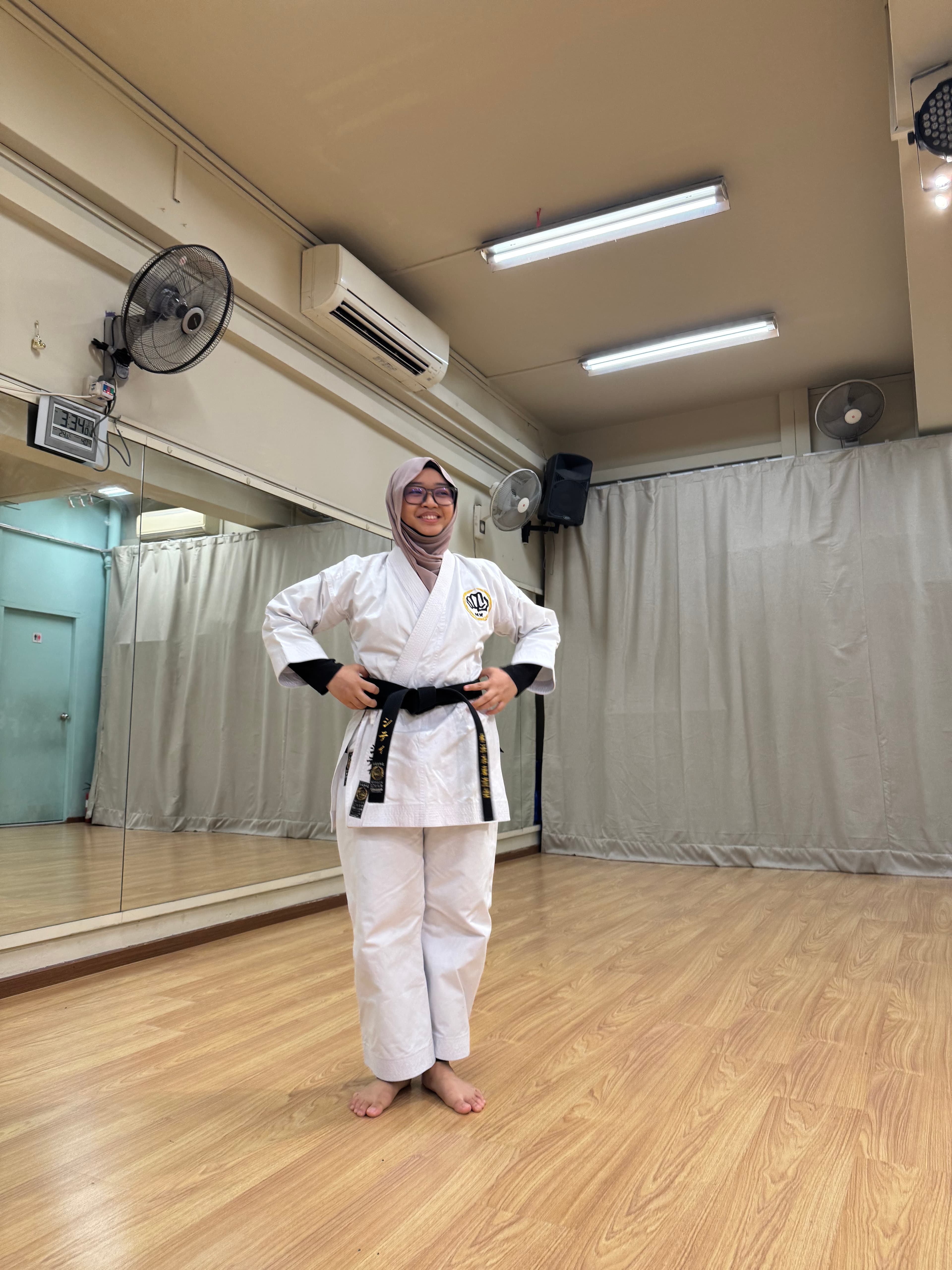 A Little Warriors class training in the dojo